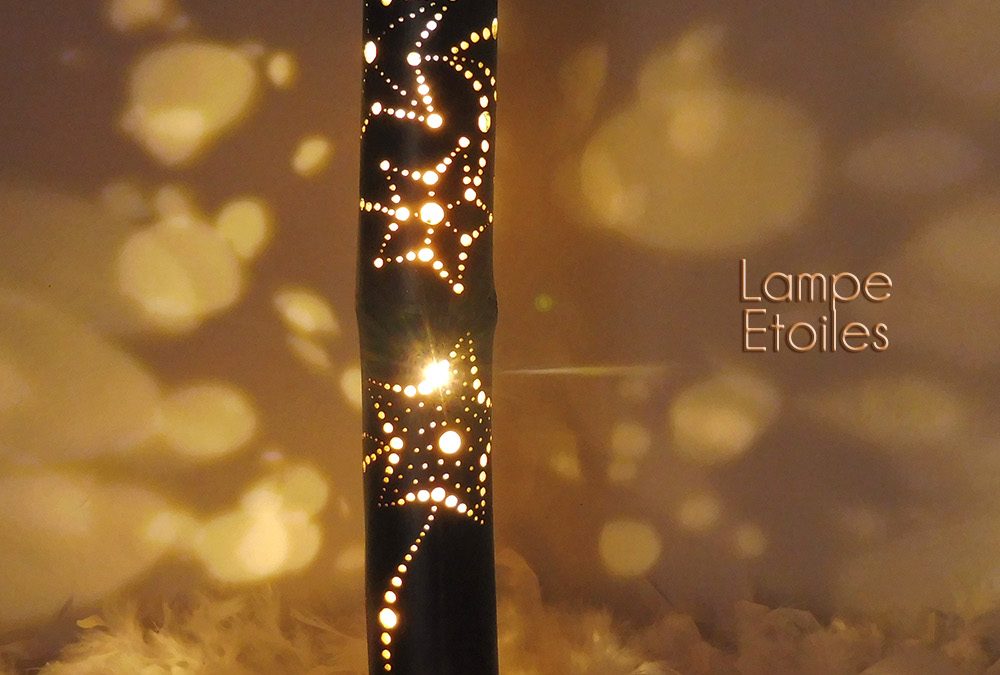 Lampe Bambou Etoiles