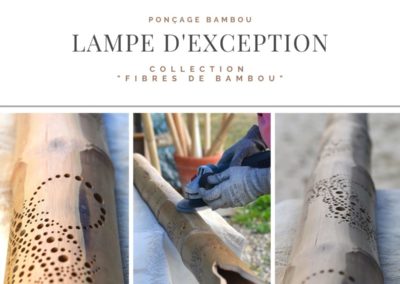 Lampe d’exception de la Collection « Fibres de Bambou »