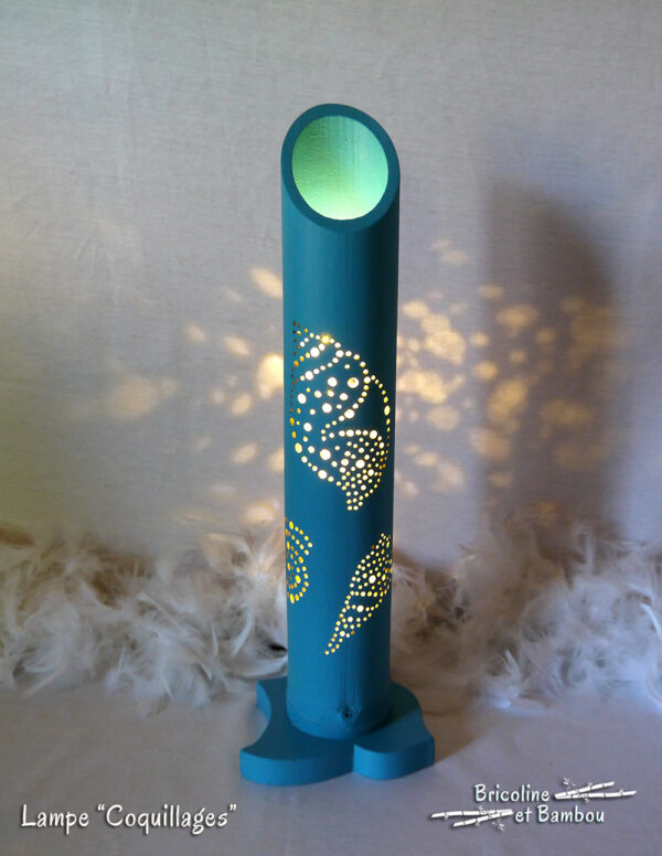 Lampe Bambou Coquillages