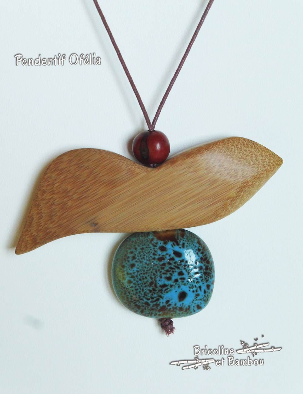 Pendentif en bambou Ofélia