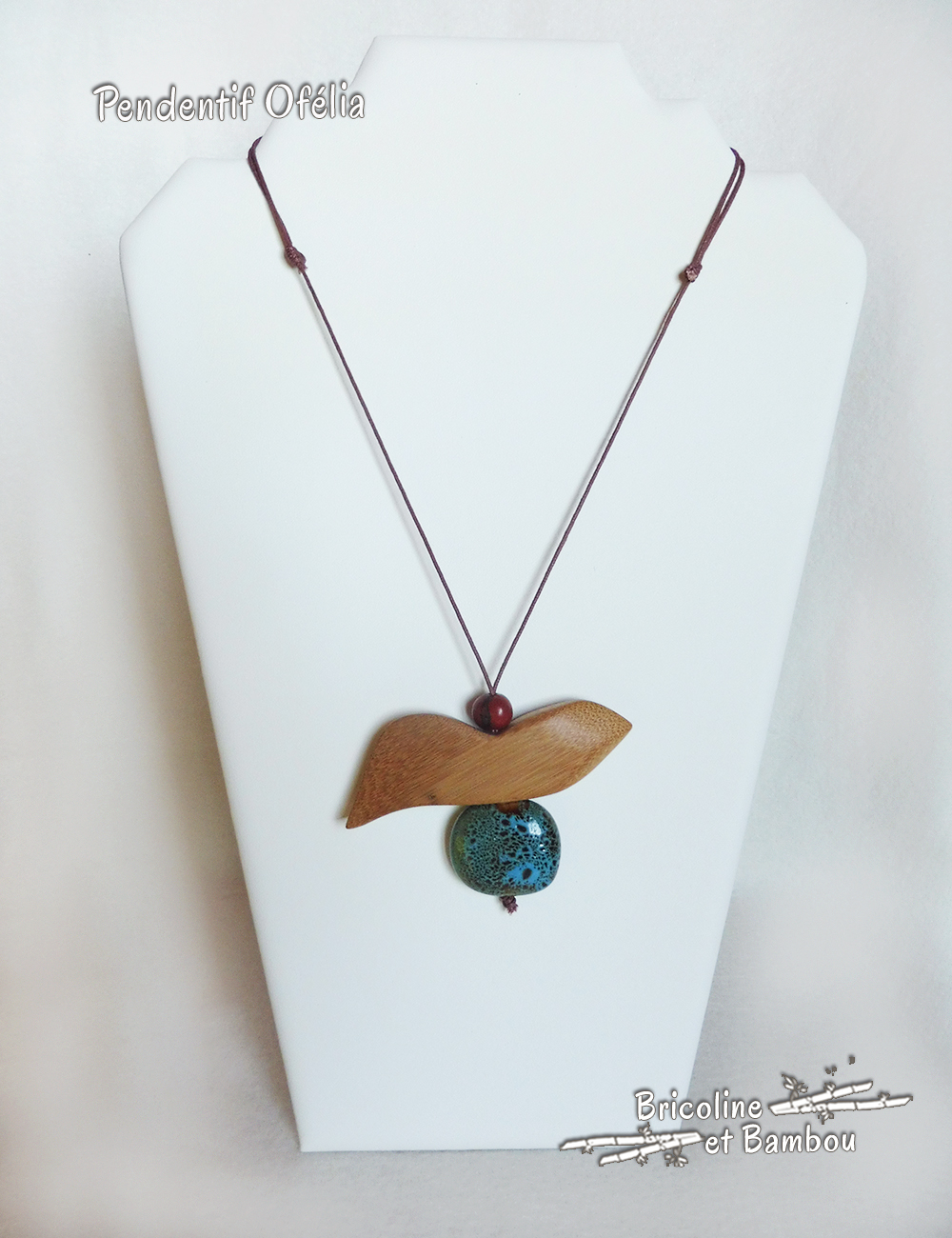 Pendentif en bambou Ofélia